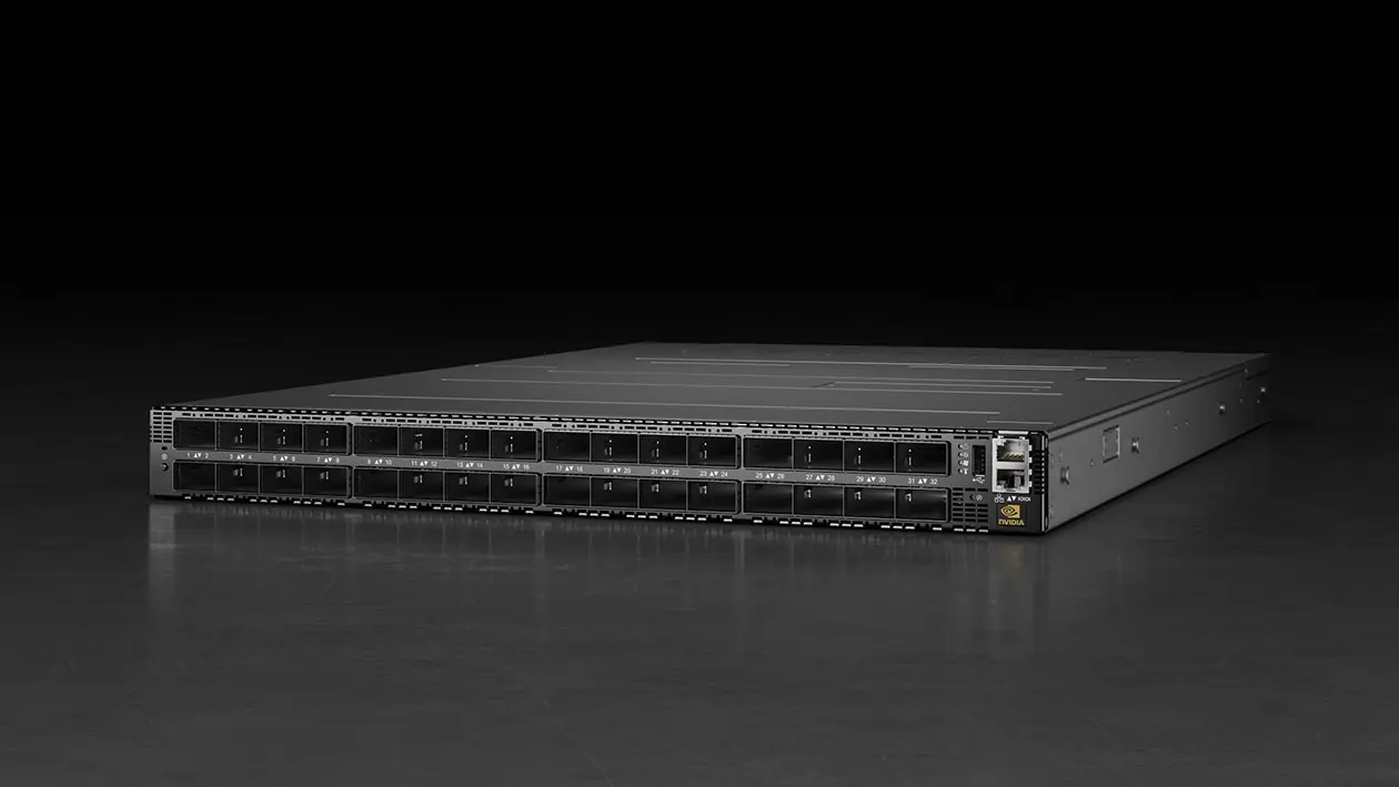 NVIDIA InfiniBand switch powering HPC and large-scale AI workloads